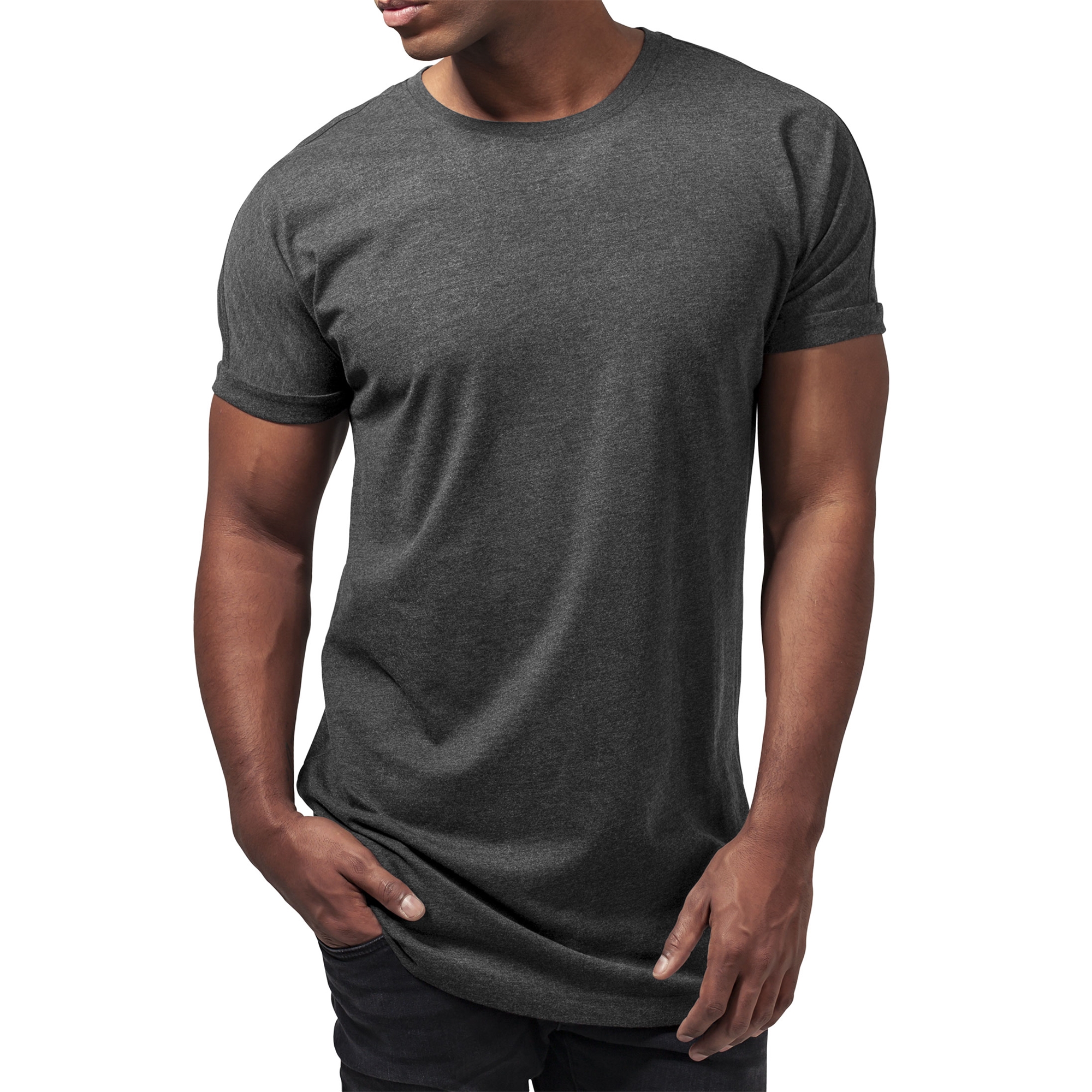 Urban Classics Herren T-Shirt Shaped Shirt Tee Turnup lang extra Long oversize | eBay