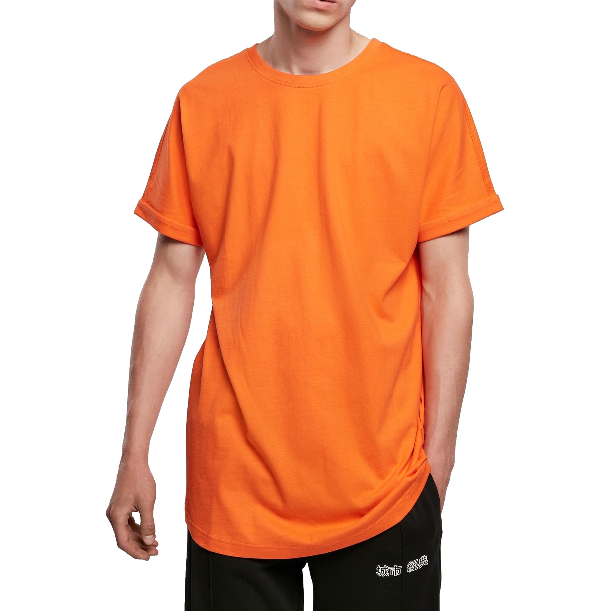 Urban Classics Tee oversize Turnup Shirt Herren lang Long T-Shirt extra eBay Shaped 