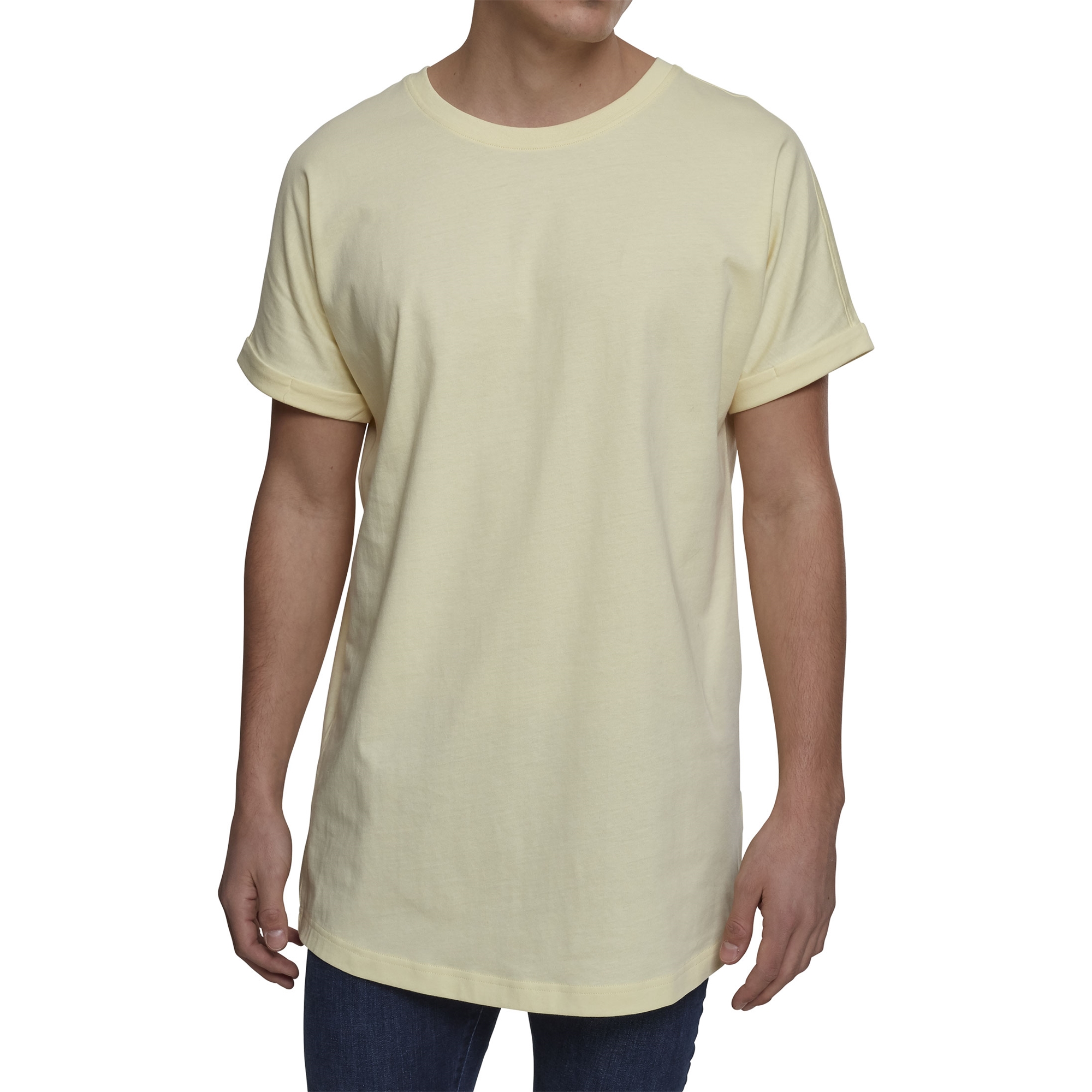 Urban Classics Herren T-Shirt Shaped eBay lang extra | Shirt oversize Long Turnup Tee